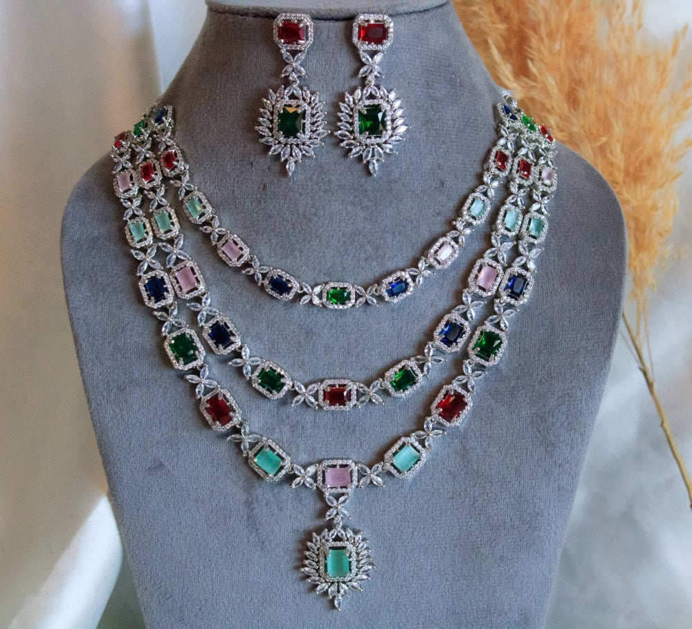 Riyaana Necklace Set - Multicolored